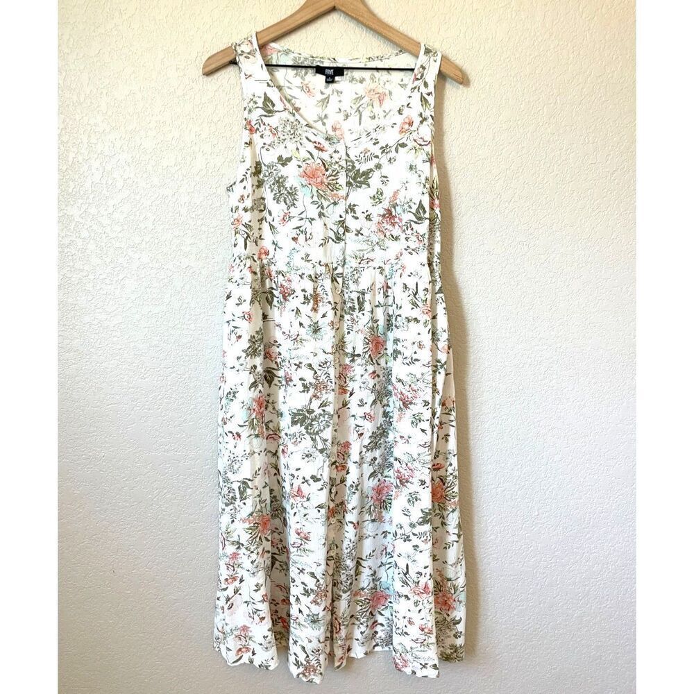 Frye Floral Midi Dress - White and Pink